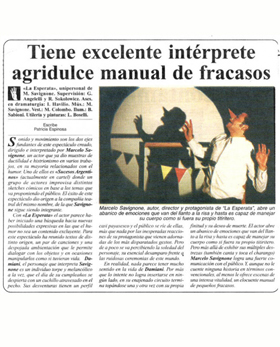 Critica de La esperata en Ambito financiero